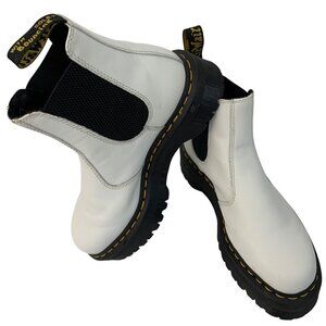 Dr. Martens 2976 Quad White Matte Chelsea Boots Unisex Size 8 US M / 9 L 8777